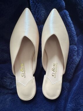 Women's Pointed Toe Slip-On Flats in Beige